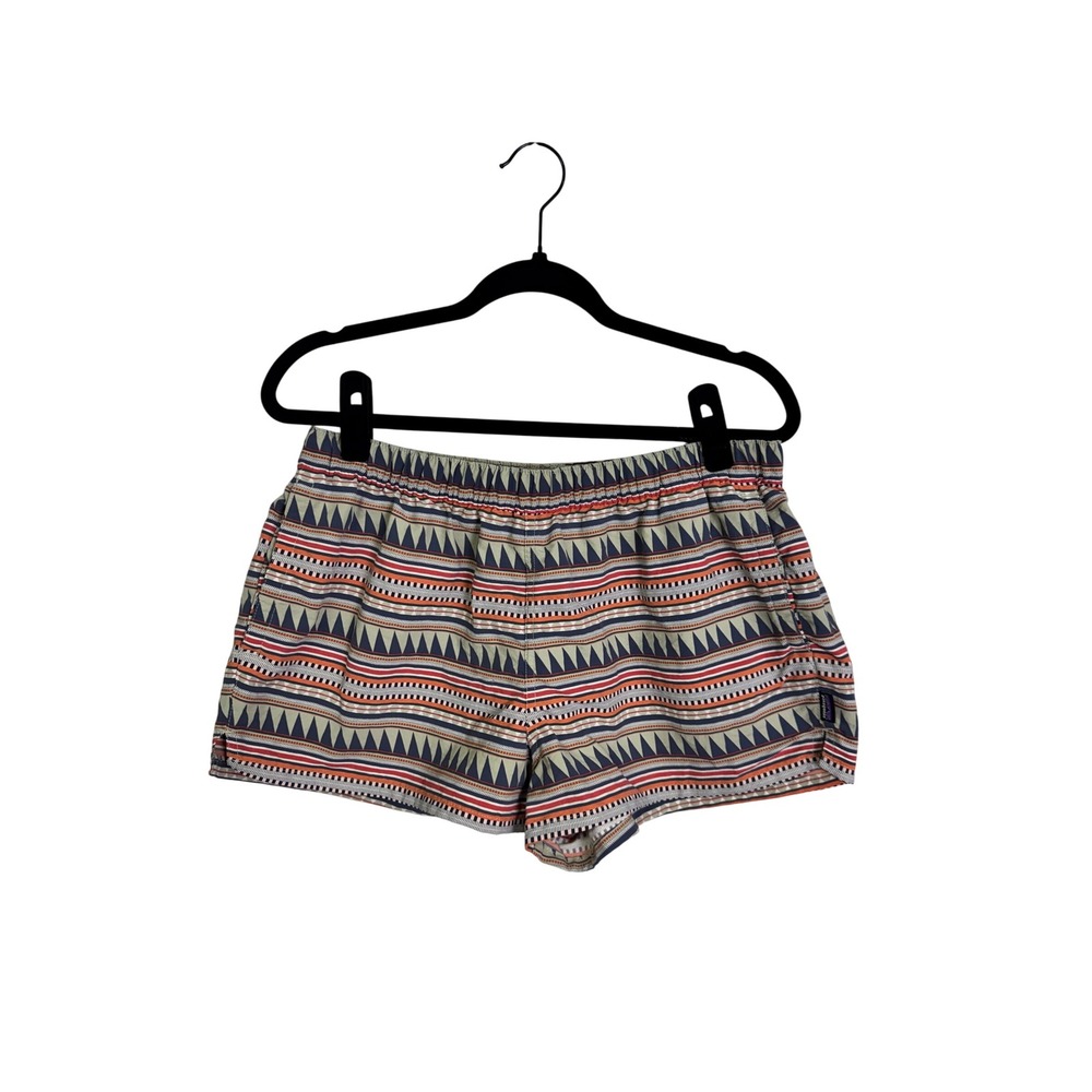 Patagonia Barely Baggies Shorts Aztec Geometric Nylon‎ Hiking Outdoors Sz Large